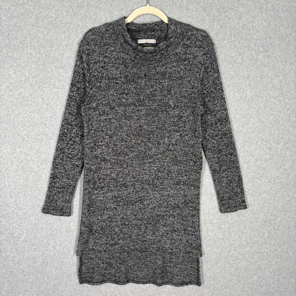 Peyton Jensen Sweater Womens Medium Charcoal Tunic Thin Lounge Comfy Career Work